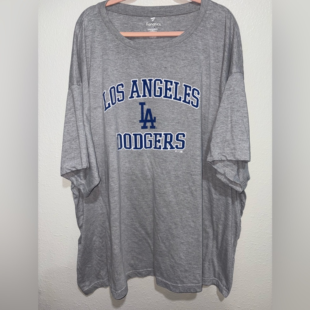 Fanatics Gray Los Angeles Dodgers Short Sleeve Tee